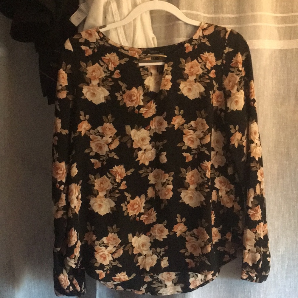 Sheer Floral Blouse
